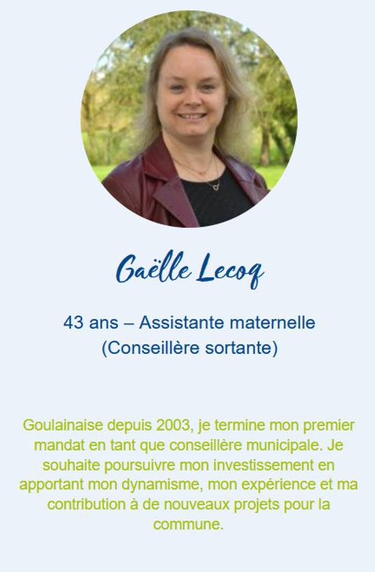 alainvey2020's tweet photo. Gaëlle LECOQ, colistière de la liste Basse-Goulaine, Moderne et Humaine https://t.co/hJjeuTm95p