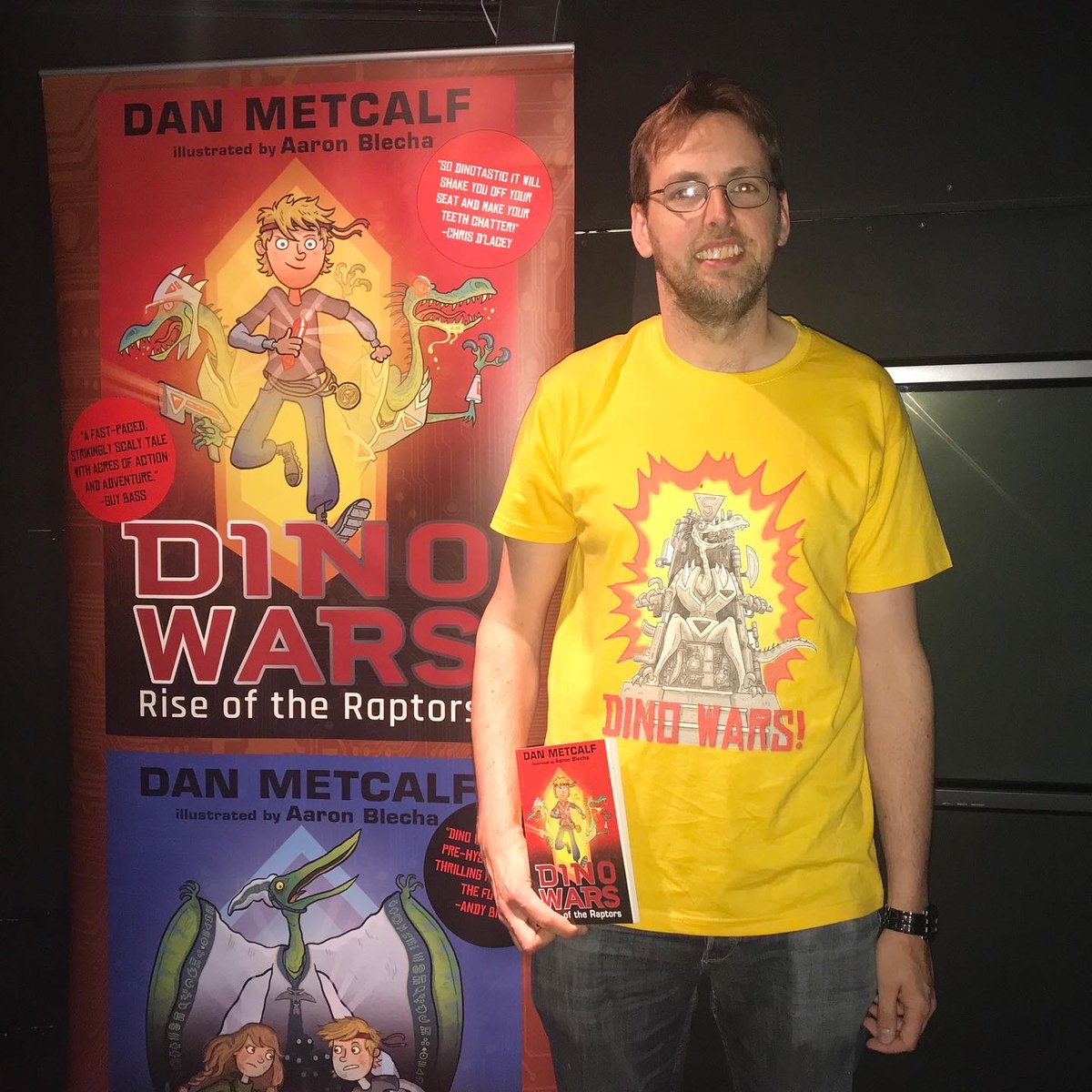 Harry and the Dinosaurs, Captain Flynn and the Pirate Dinosaurs, Dino Wars. There are some fantastic Dinosaur books. This #worldbookday here’s a throwback to when author @metcalfwriter  joined us at the museum to share his book Dino Wars and sign a few books.