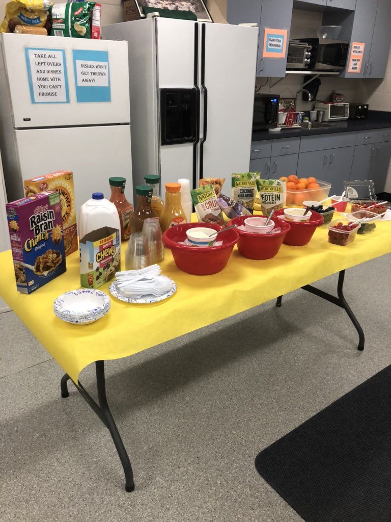 Yogurt Bar from our Wellness Committee. Thank you Cheri and Heather