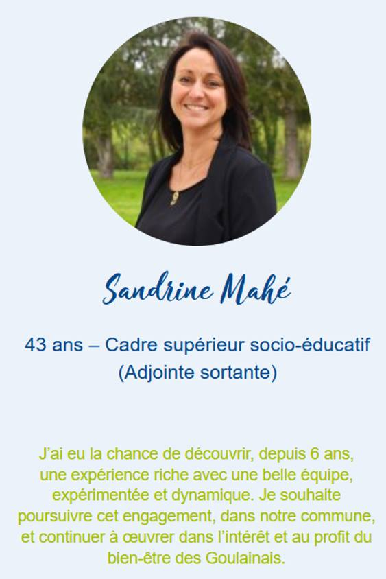 alainvey2020's tweet photo. Sandrine MAHE, colistière de la liste Basse-Goulaine, Moderne et Humaine https://t.co/fJ9hBxp3Zv