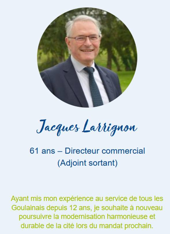 alainvey2020's tweet photo. Jacques LARRIGNON, colistier de la liste Basse-Goulaine, Moderne et Humaine https://t.co/SaysMNqiH3