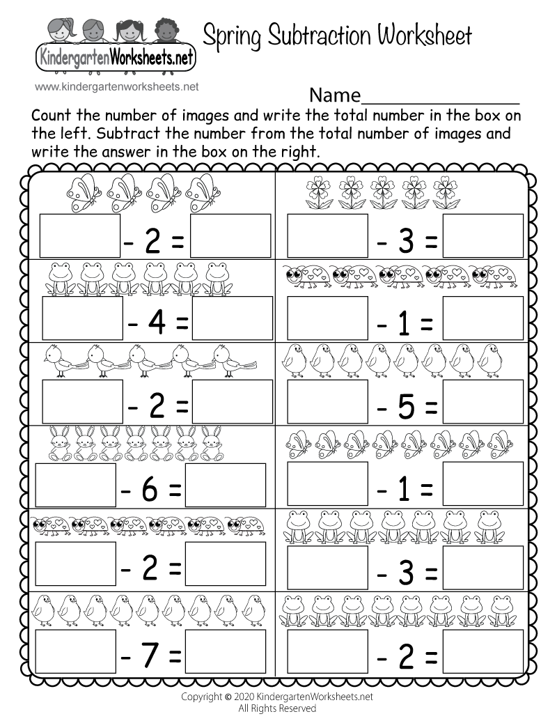 Kindergarten  WSheets auf Twitter: "We recently added this free With Regard To  Subtraction Worksheet For Kindergarten