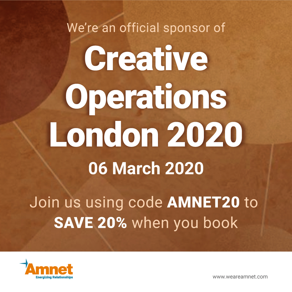 weareamnet's tweet photo. We're so excited to be sponsoring the #CreativeOps Ldn event tomorrow & can't wait to be part of such a successful day. If you don't already have your ticket, there's still time for you to come down and say hi #creativeoperations #creativeproduction #smartshoring #weareamnet https://t.co/LxtxbTLUl4