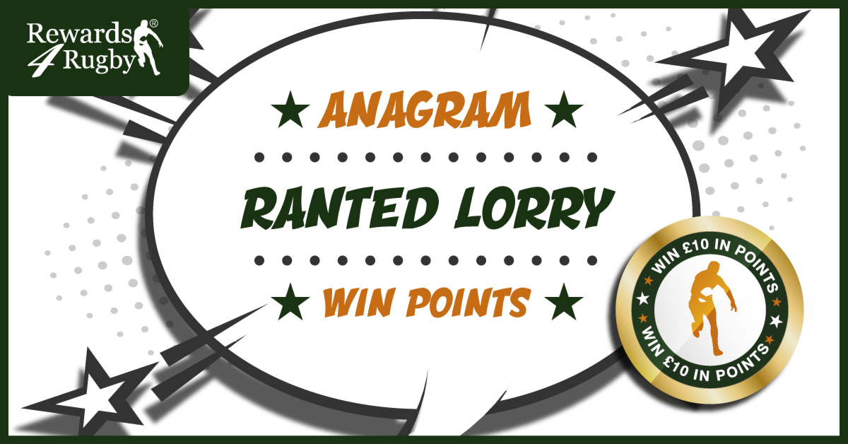 Rewards4Rugby's tweet photo. Can you unravel the name of this Canadian rugby union player?

RANTED LORRY

Enter now, for your chance to win £10 in Rewards4Rugby  👉https://t.co/MZNCEgeDzE https://t.co/DWdESMvsFF