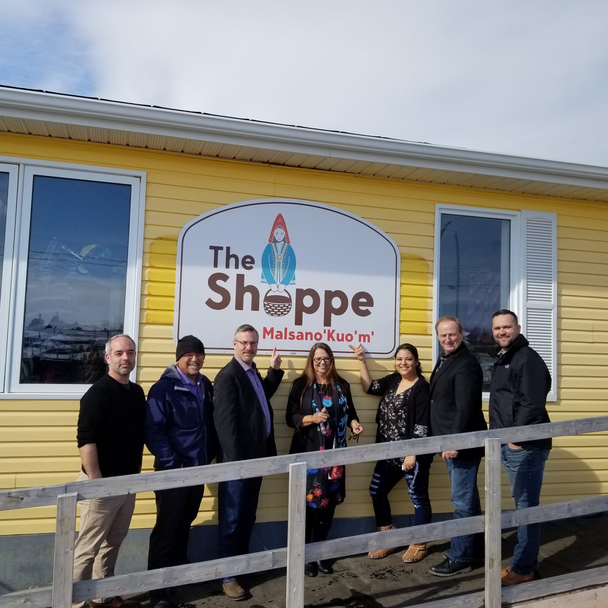 themcpeiSPF's tweet photo. Recently @LIDevCorp the Shoppe had its grand opening with this amazing sign unveiled.  We are so excited to be a part of this amazing venture with Lennox Island First Nation.
#socialenterprise #thriftstore #clothing #renovations #employment #Careers #PEI #makestuff #FirstNations https://t.co/n2mcmvVVeY