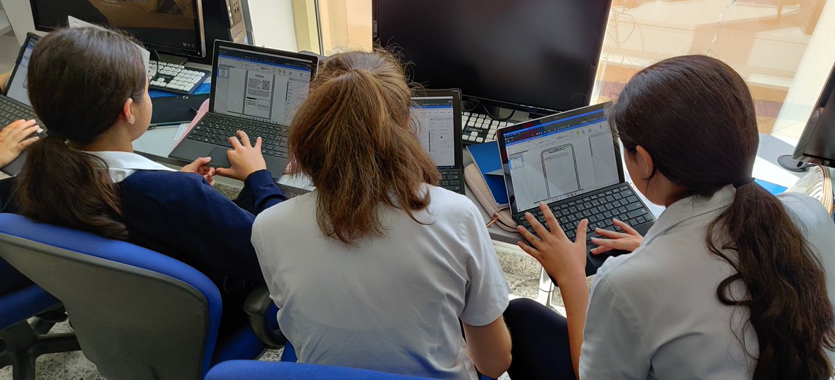 JESSICTDept's tweet photo. These @JESS_Secondary students working in teams on designing their own mobile app solution using @balsamiq wireframes. #IndustryStandard #Software  #JESScollaboration #JESSproblemsolving #FutureReady @MrAdamMasters https://t.co/3OqY9VFHcT