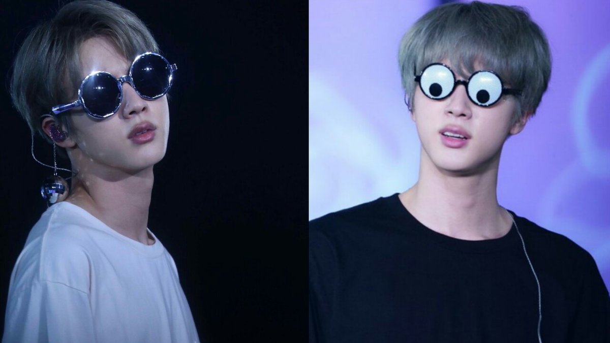 RJSeokjinnie's tweet photo. Jin with glasses appreciation tweet https://t.co/IH9KyKLG19