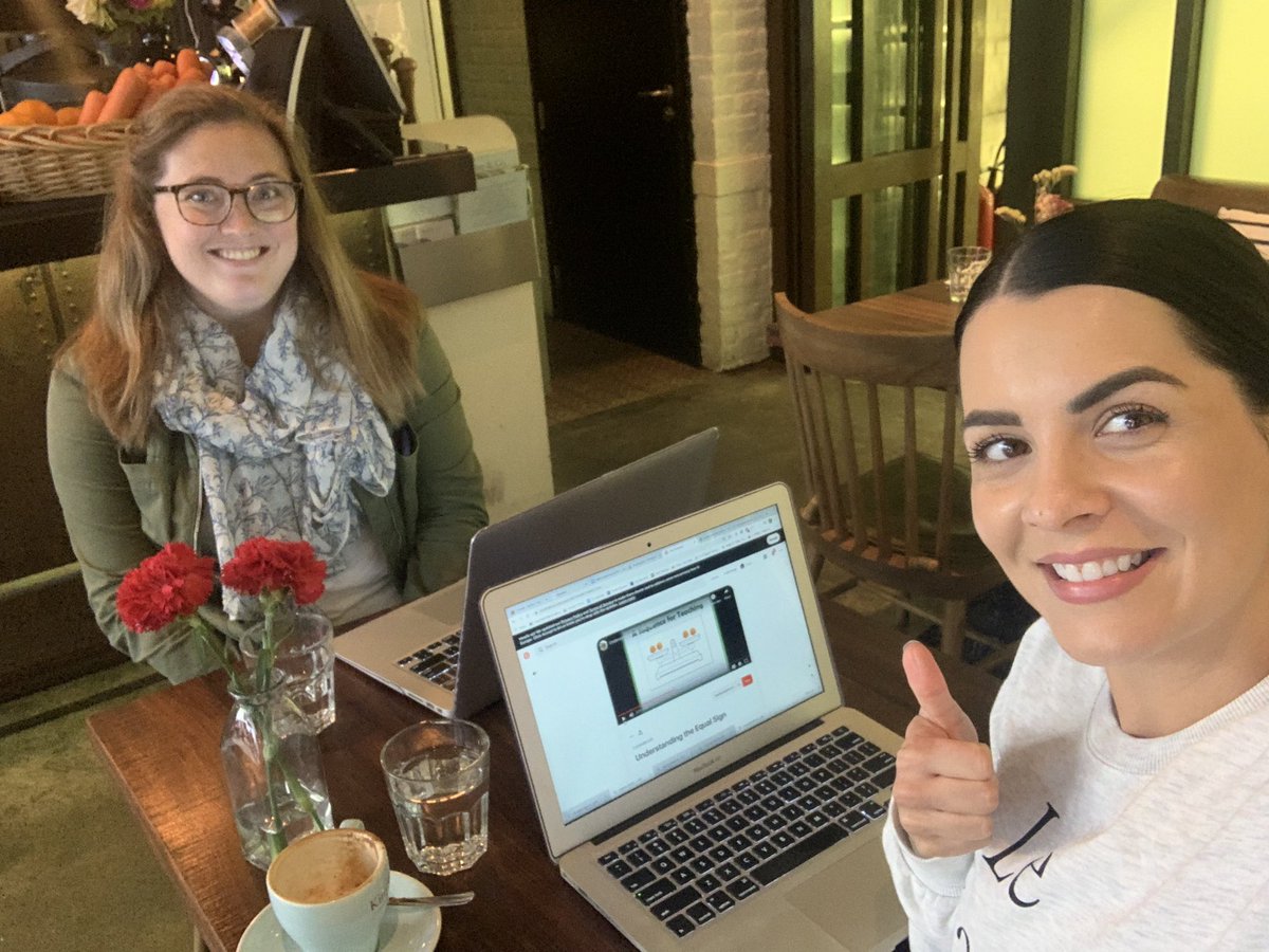TarynBowker's tweet photo. @MallieBuffum Who said online learning needs to be done alone! Collaboration and coffee dates are a must☕️✔️📝💻 #onlinelearning @StamfordHK @CognitaSchools https://t.co/8NA24IyrRV