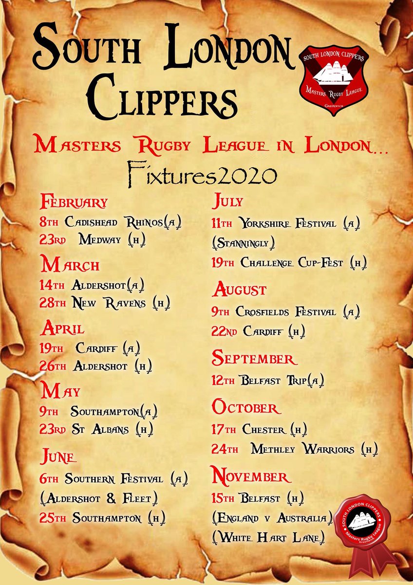 StormMasters's tweet photo. @ukafrlmo @RoyalNavyRL Should anyone be London-based and is after match practice (or just an enjoyable afternoon) yiu’re more than welcome to referee Masters for us - referees are thin on the ground here (£10 towards exes too) playing out of Blackheath RFC, fixtures attached 🏉🍻🍻🍻🍻 https://t.co/kuxX0HaZsB