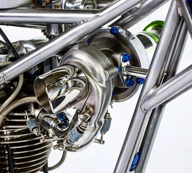 rocketbobs's tweet image. little 1935 Triumph 250 single with a turbo @officialtriumph and t45 modular frame @proformancemetals @lasvegasbikefest #artistryiniron @custombike_magazine #speedweevil instagram.com/p/B9WgxSmhvc7/