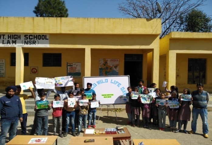 Whiteknight_IA's tweet photo. #WorldWildLifeDay. #IndianArmy conducted #PaintingCompetition &amp; lecture for students of GHS, Lam, #Naoshera aimed to create awareness on importance of wildlife, highlighted issues of urbanization &amp; pollution, educated students ways to protect wildlife. #ArmyForEnvironment @adgpi https://t.co/KmlZlfF7uc