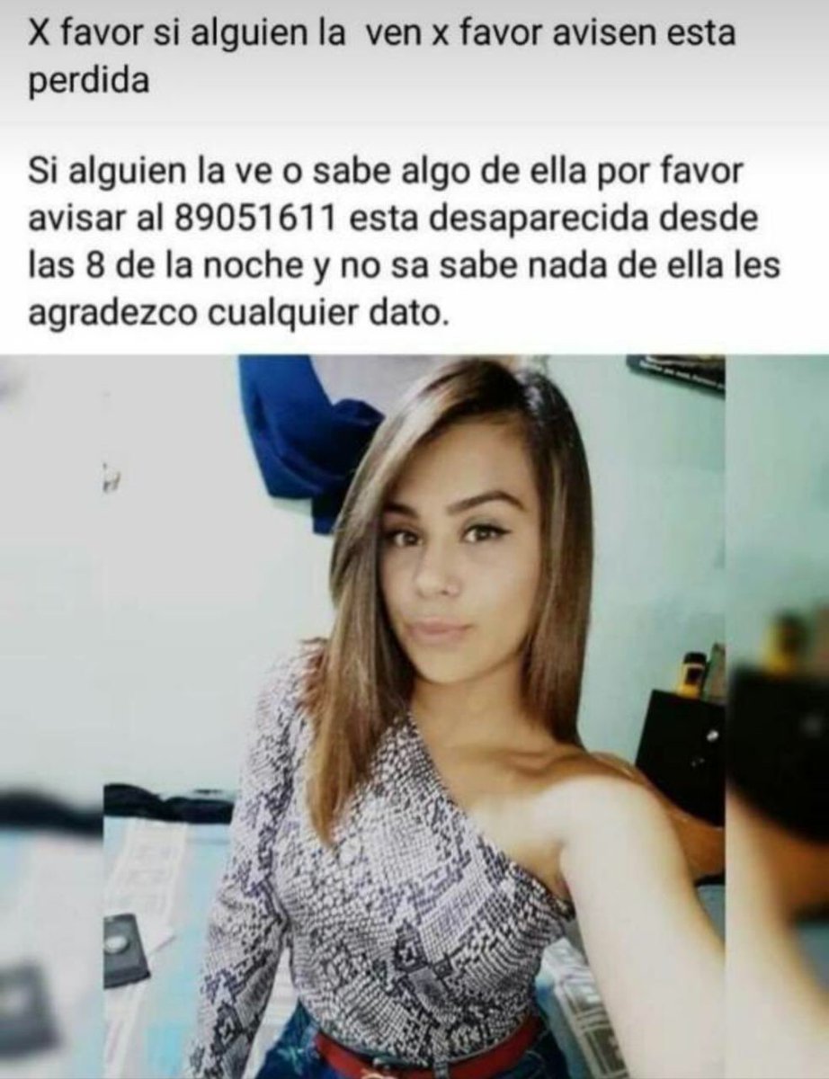 ¡AYUDAAAA! Ella es de Ujarrás. POR FAVOR, ayúdenme con un RT.
