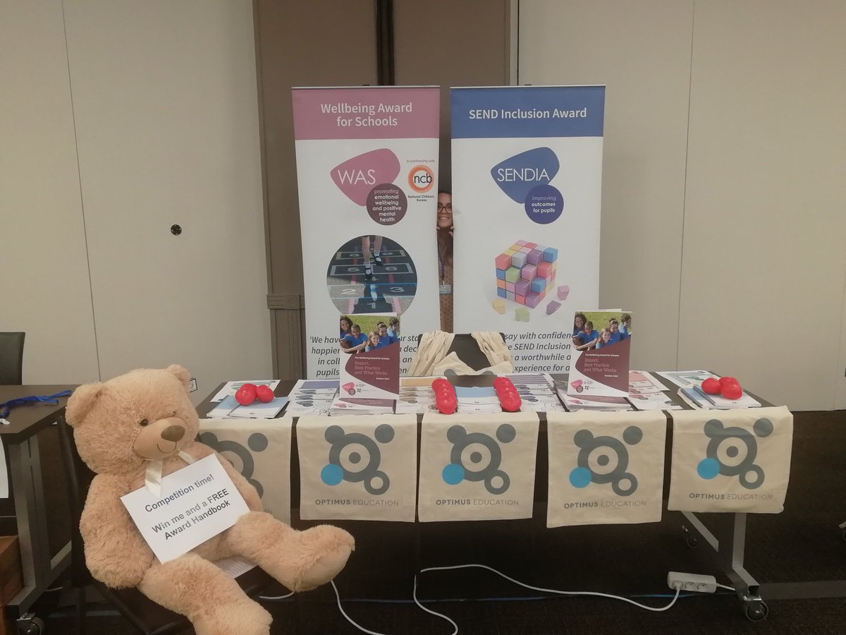 OptimusEd's tweet photo. We’re looking forward to exhibiting at  nabss annual conference this week! Head over to the stand to enter our competition to win a free Awards Handbook and to find out more about Optimus Education #nabss #OptEd https://t.co/kslULQnHjQ