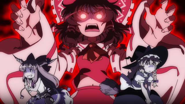 満福神社 巫女の日 ということで 幻想万華鏡の博麗の巫女 霊夢はわりと顔芸キャラですね Op 色は匂へど散りぬるを かっこいい戦闘シーン 1話 花見で魔理沙に形だけ謝るふりをしつつ煽る 6話 魔理沙と萃香を映姫の説教の道連れにしようとする 14