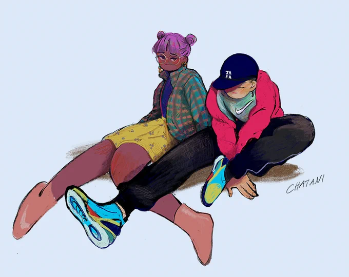 remember that time when I made Auckland and Wellington gijinkas...
Jafa-kun and Windy-chan 