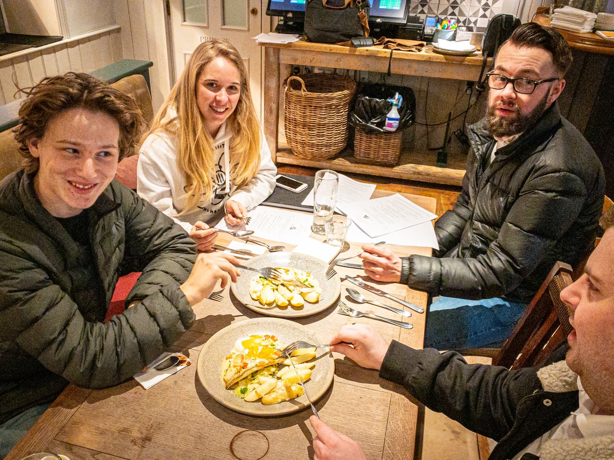 TIME TO MEET SOME OF OUR TEAM!
Clockwise- Alex, Amy, Travis &amp; Stephen at our new Set Menu tasting this morning.
More later on the New Set Menu and other exciting food upgrades going on in the next few weeks. Watch this space!