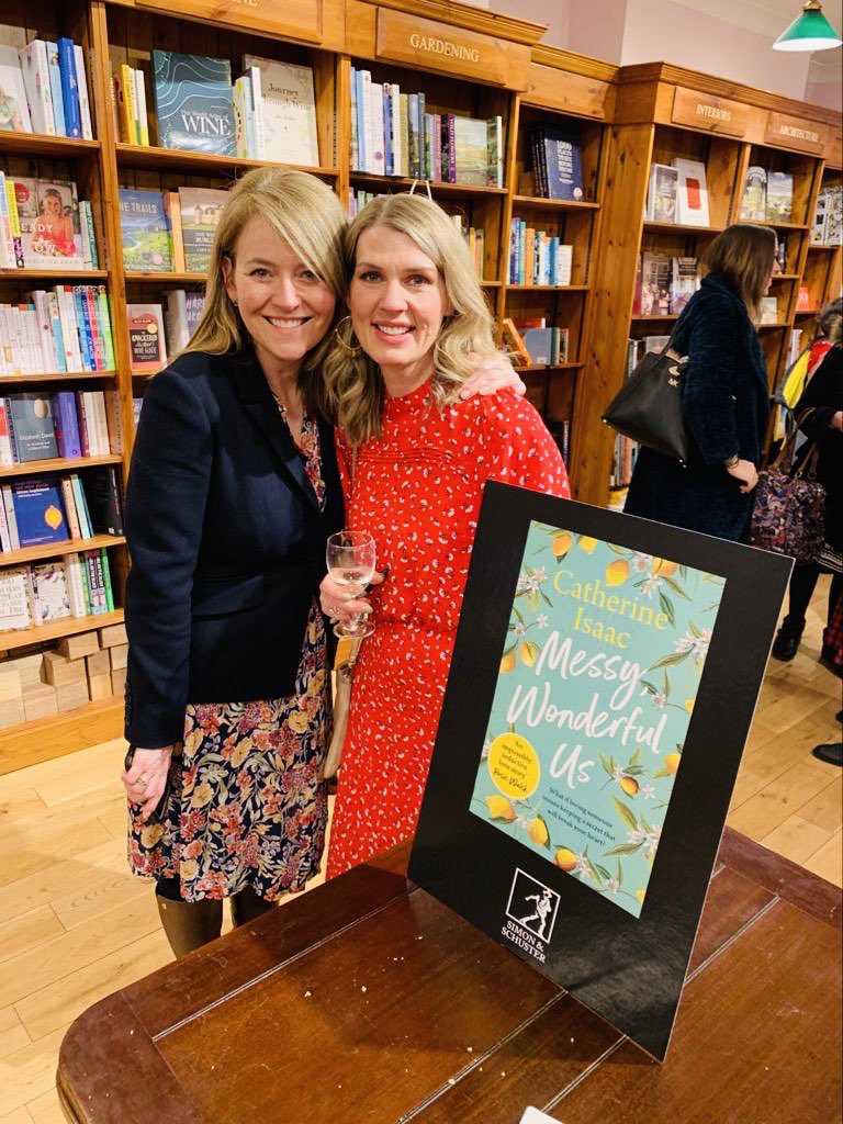 Lovely evening celebrating the launch of #MessyWonderfulUs in paperback with my fab and super talented friend @CatherineIsaac_ Much as I love my kindle can’t wait to read an actual book! 🍋
