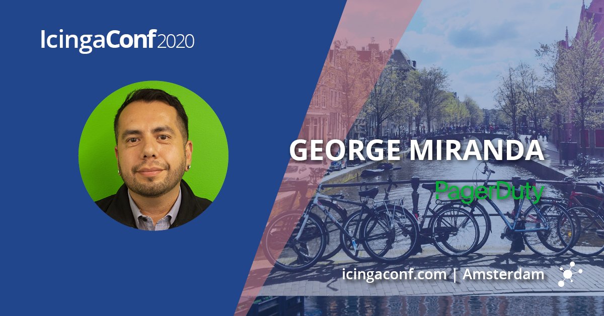 icinga's tweet photo. 🆒Listen up! We have George Miranda @gmiranda23 speaking📣 about "Behind the Curtain: The Anatomy of a Real Major Incident"at #IcingaConf! Get your tickets now!🎟️ https://t.co/GTvICrKAsj @PagerDuty #amsterdam #monitoringlove https://t.co/VpFUbyc9lE