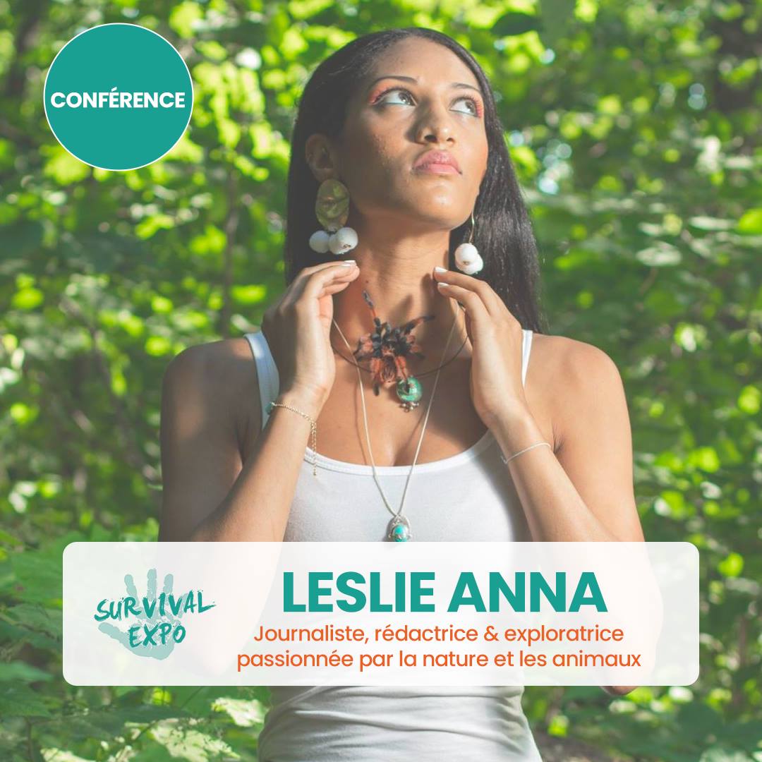 Retrouvez Leslie Anna, Journaliste, rédactrice et exploratrice passionnée par la nature et les animaux et créatrice de l'association Wild Animals lors de la troisième édition du <a href="/salondusurvival/">Survival Expo</a> !
#conference #faune #flore