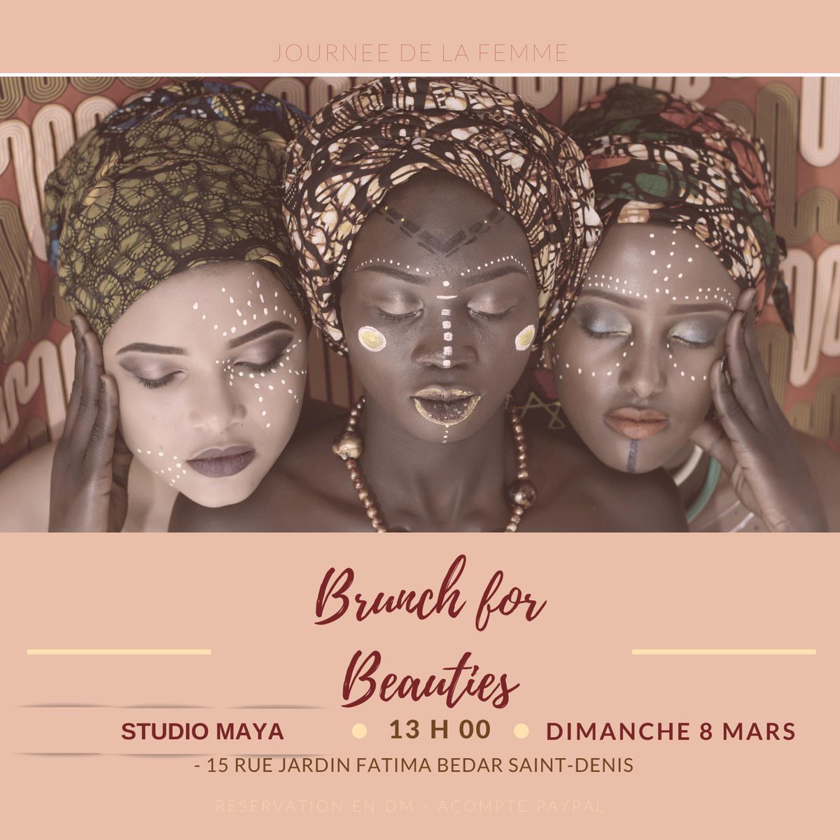 aRiwadi's tweet photo. Hello Twitter, j'espère que ça va 😘. Vous faites quoi le 8 mars? C'est la journée internationale des droits des femmes, venez vous faire plaisir avec un #Brunch entre femmes. Au programme ⬇️ RT appréciés!!! #JourneeDesDroitsDesFemmes #Paris #Skincare #Care #selflove #femmes https://t.co/6H5ndHTzZ2