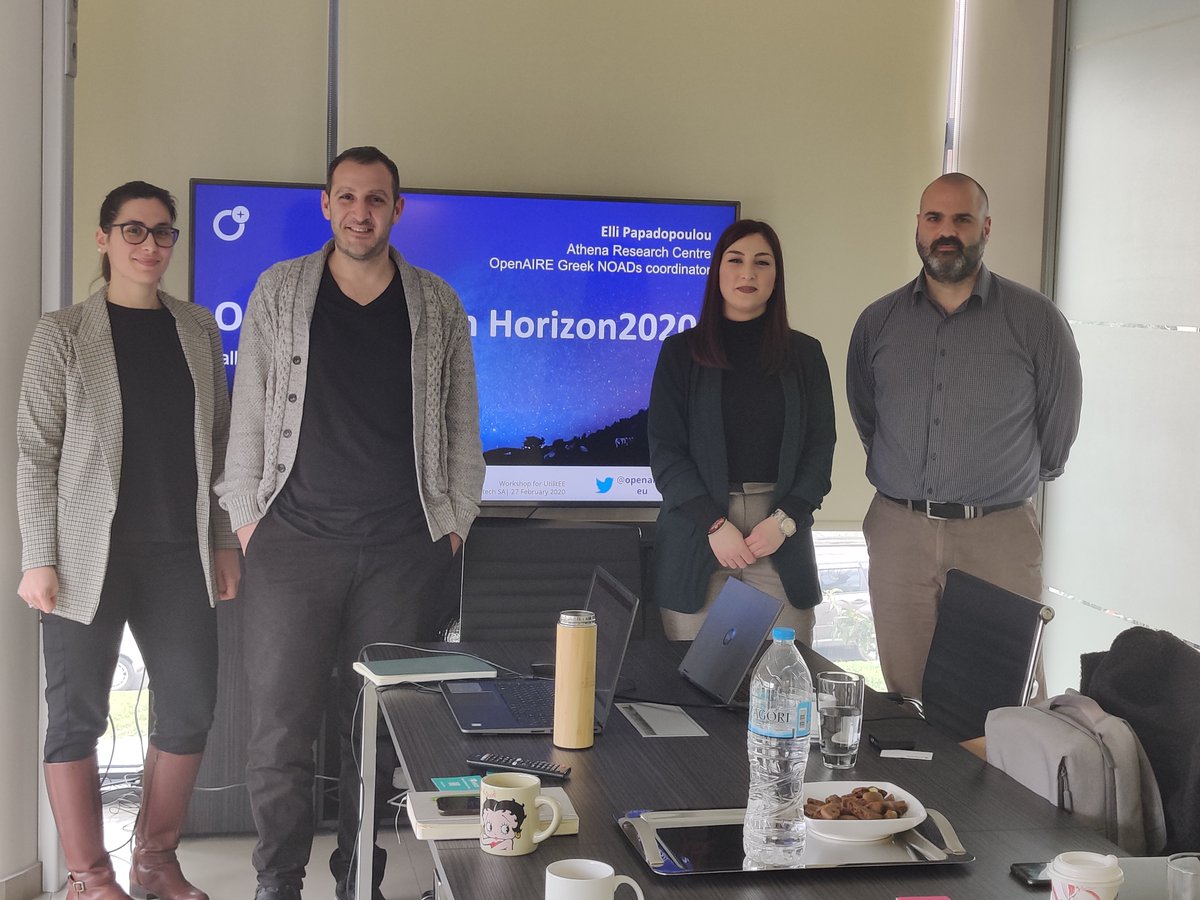 H2020_UtilitEE's tweet photo. Last week Project Coordinator @HT_EnergyLabs had @OpenAIRE_eu workshop providing an opportunity to reflect what #openscience #openaccess #opendata mean in and for #UtilitEE. Thank you @elli_lib, Athena RC & the National Open Access Desk coordinator for OpenAIRE in Greece! https://t.co/K80opyJQtz