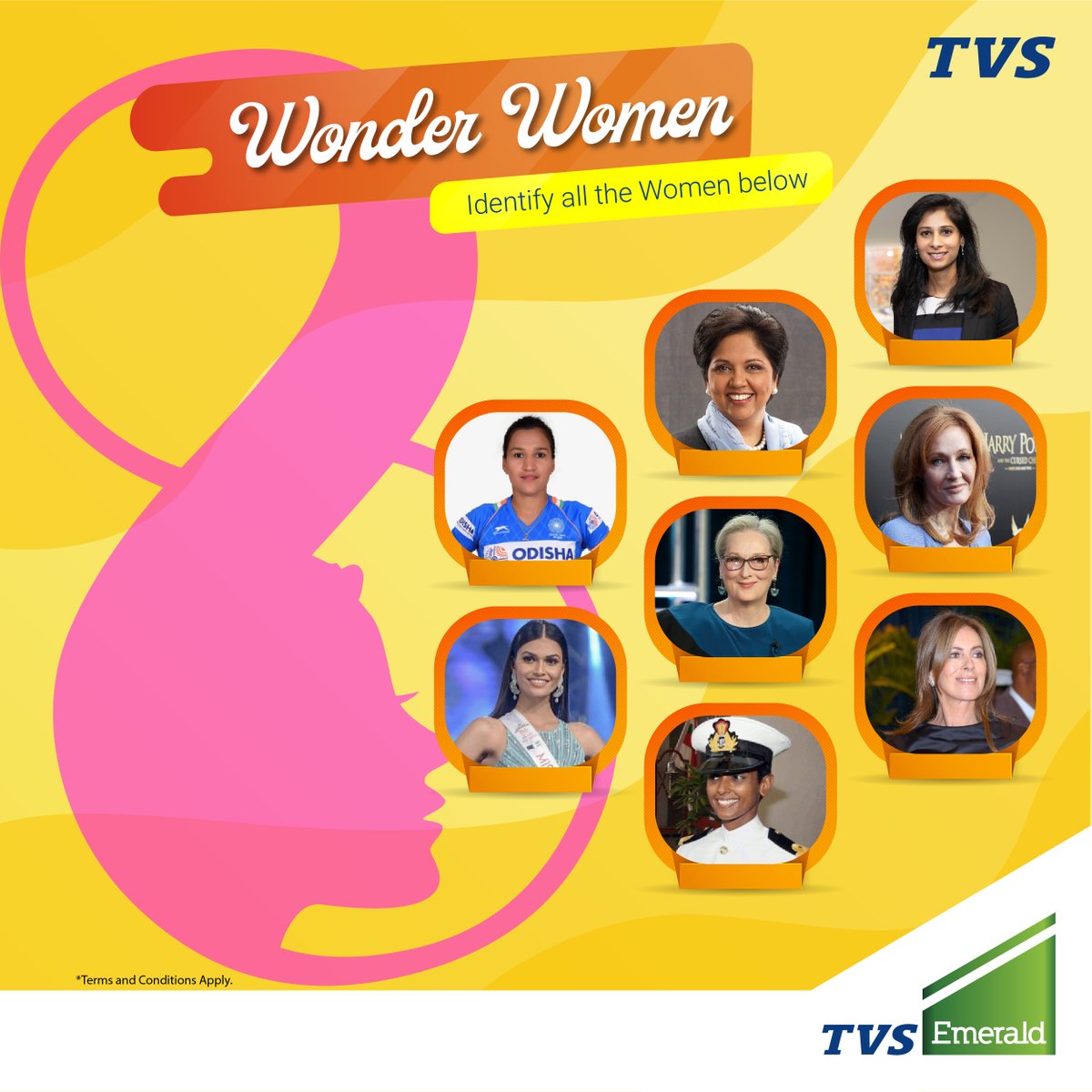 tvsemerald's tweet photo. #WonderWomenContest
Here comes the wonder women contest! Find all the names of the wonder women in the post and win surprise gifts!* Read the terms of the contest before submitting your entry.
#TVSEmerald
#womensday
#ContestAlert
#alert
#Chennai https://t.co/TmbRW6LdH3