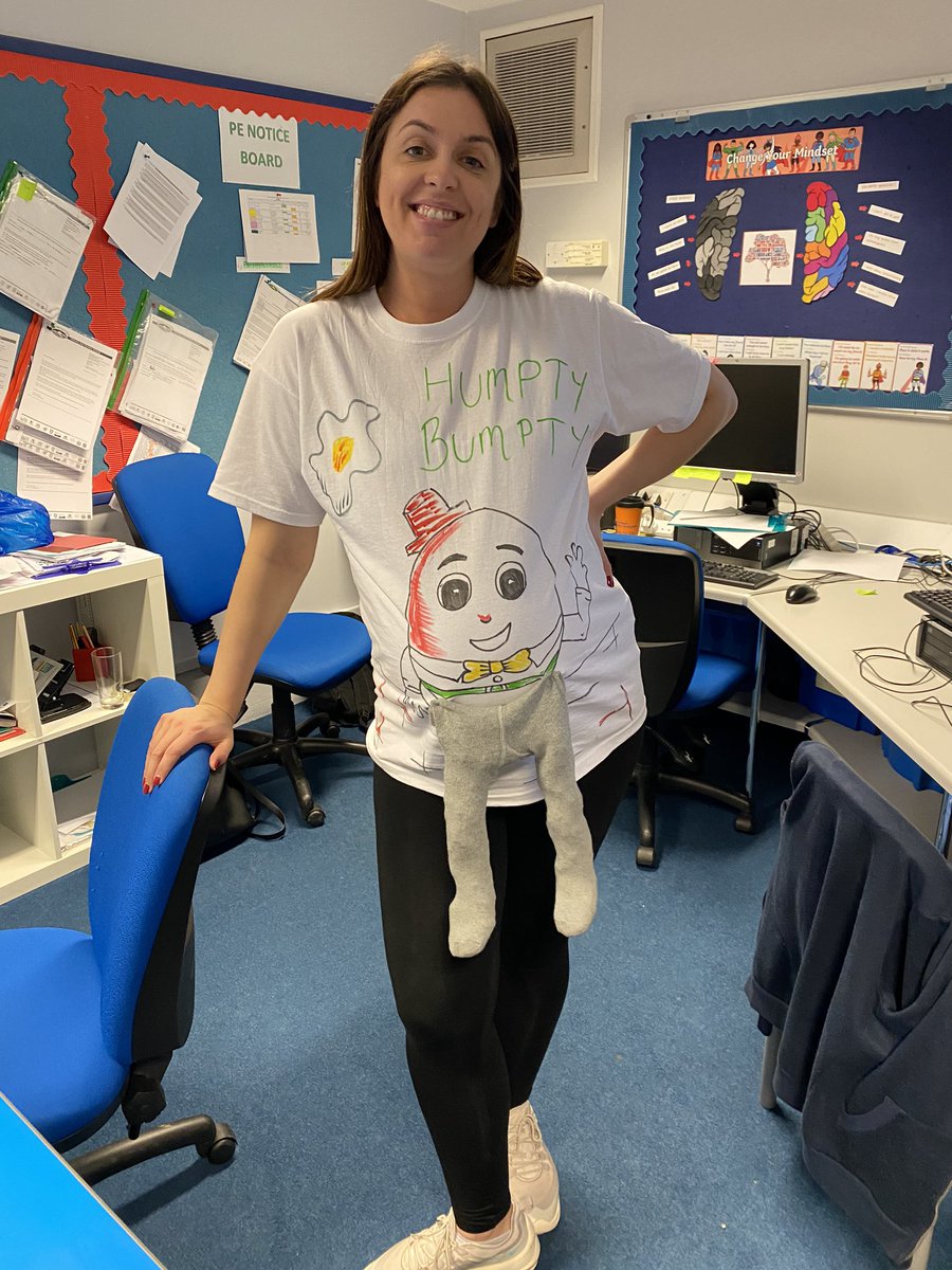 DownsviewCroy's tweet photo. Loved the effort from Mrs Travers as ‘Humpty Bumpty’ 🥚!!! #WorldBookDay2020 #DVPS https://t.co/dF0RV8GNbn