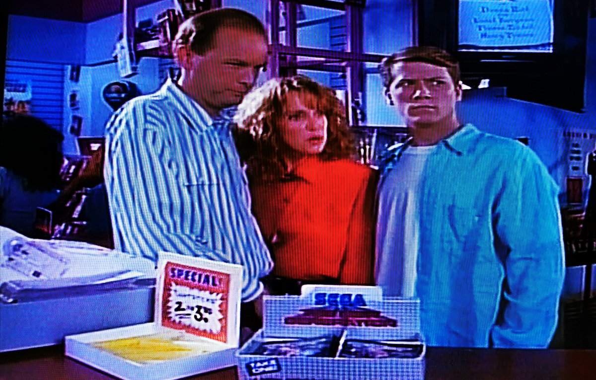 Hey, look! Mondo Video ran by Parker's parents used to have Sega Genesis games. But what's that box on the counter?  #SEGA