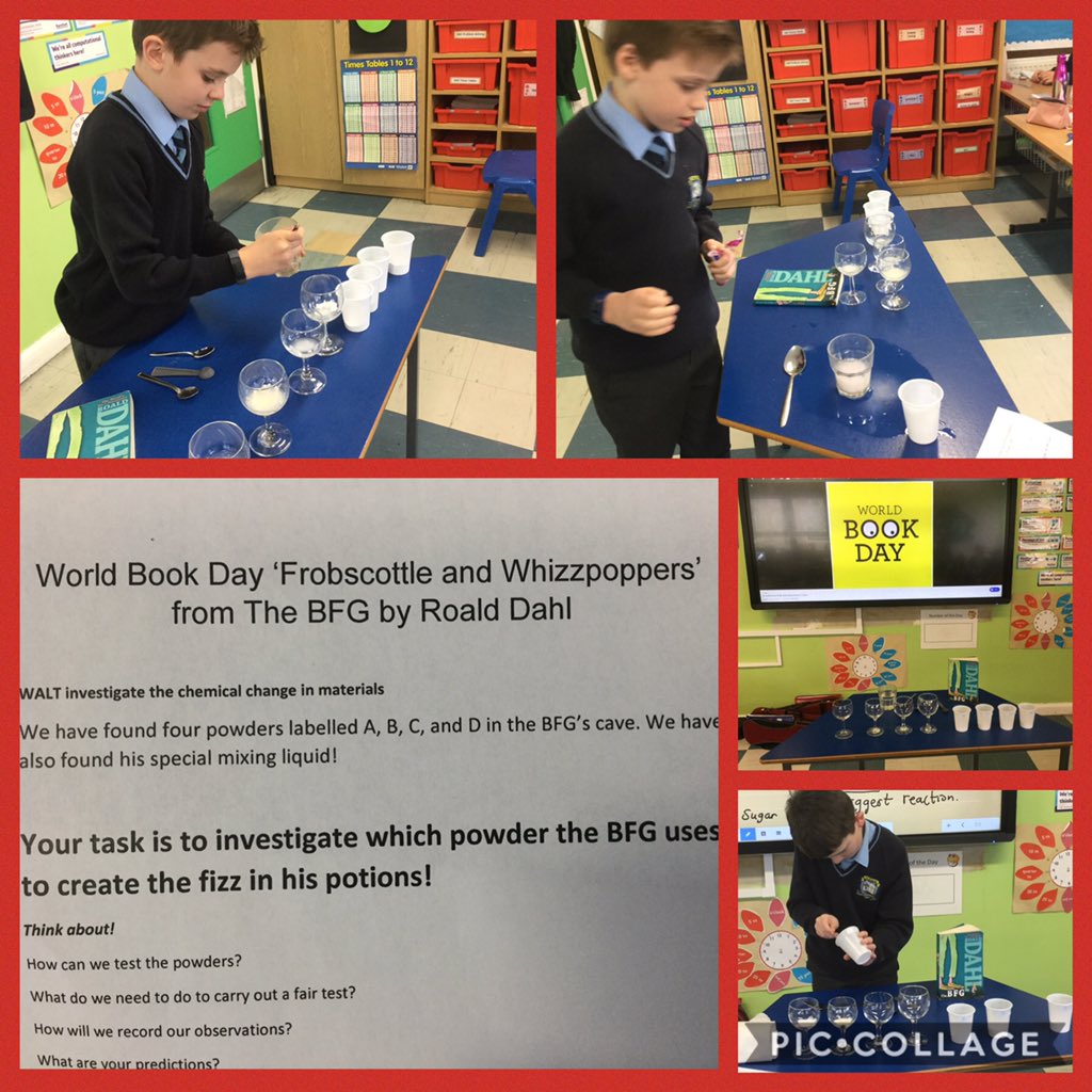 stjosephlisburn's tweet photo. Primary 5 Science experiment on World Book Day! #WorldBookDay2020 #sciencethroughstories @CCEA_info https://t.co/c5CrksAcb8