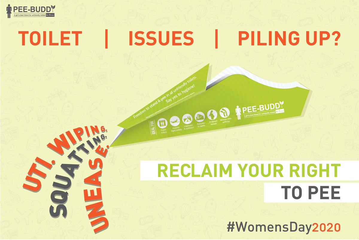 PeeBuddyIndia's tweet photo. No need to keep your intimate 
hygiene and wellness issues locked up 
inside you. Reclaim your right to pee and let 
all the worries flow out with PeeBuddy!
#peebuddy #standandpee #saynotodirtytolets #letstalkintimatehygiene #letsbesafe #letsbesafe #femaleurinationdevice https://t.co/ySVrvgDDQE