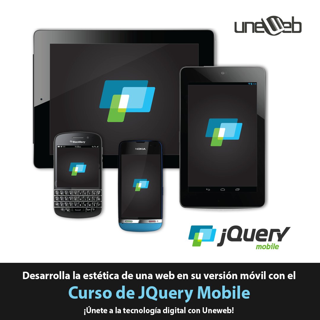 desarrollate's tweet image. #JQueryMobile es un Framework optimizado para dispositivos táctiles (también conocido como Framework móvil) que está siendo desarrollado actualmente por el equipo de proyectos de jQuery.
.
.
#JQueryMobile #programacion #estudiantes #venezuela #ucab #unimet #ucv #cursosonline