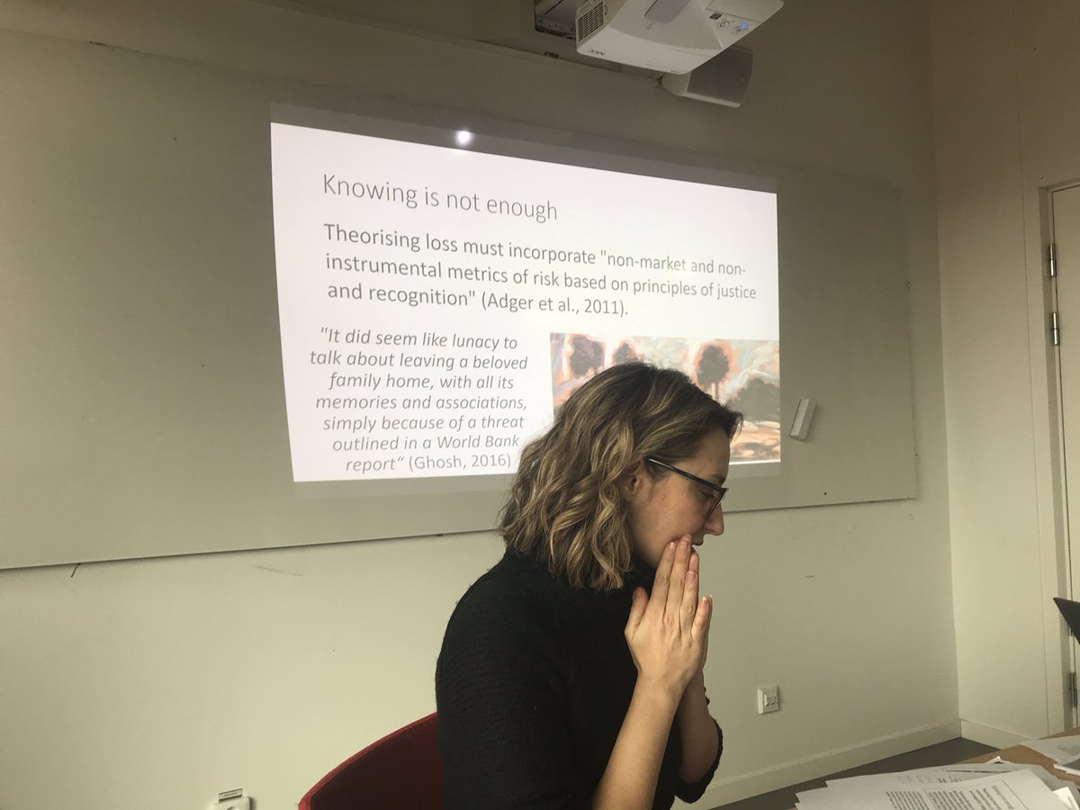 KTHEnvHumsLab's tweet photo. We talk a great deal about loss and damage but much less about loss and grief says @ayshemm, our afternoon session is on! #OccupyClimateChange https://t.co/bpFcSx5ufQ