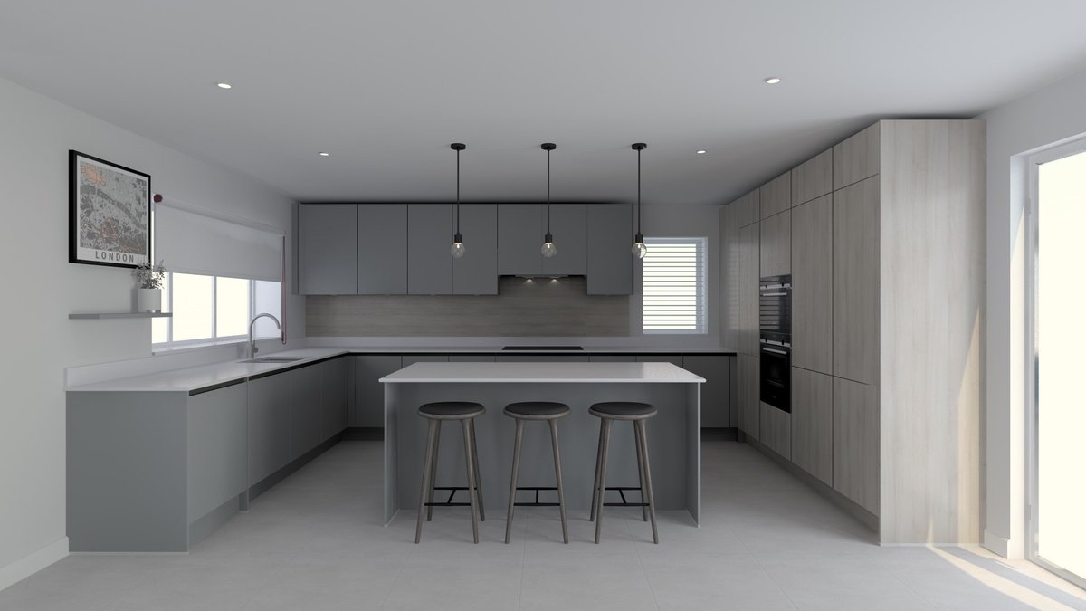 With just two 4 bedroom 2 bathroom detached homes remaining at Lemon Grove on the Reigate border, Plots 1 and 6 are shaping up to present an exceptional living space. These latest CGIs present a kitchen of impressive luxury and proportion soo.nr/0cvV 🏠🛋🌳 🚆