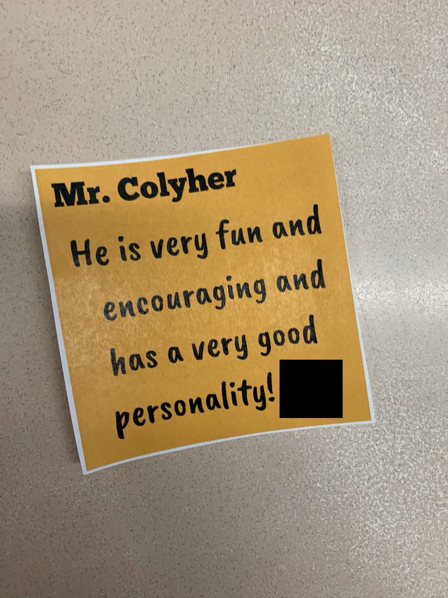 High school students had the opportunity to send their teachers messages this week! One of my students decided to leave one in Señora’s mailbox for me! Although they spelled my name wrong, I’m so touched and grateful to have had such a great group of kiddos these first 7 weeks!