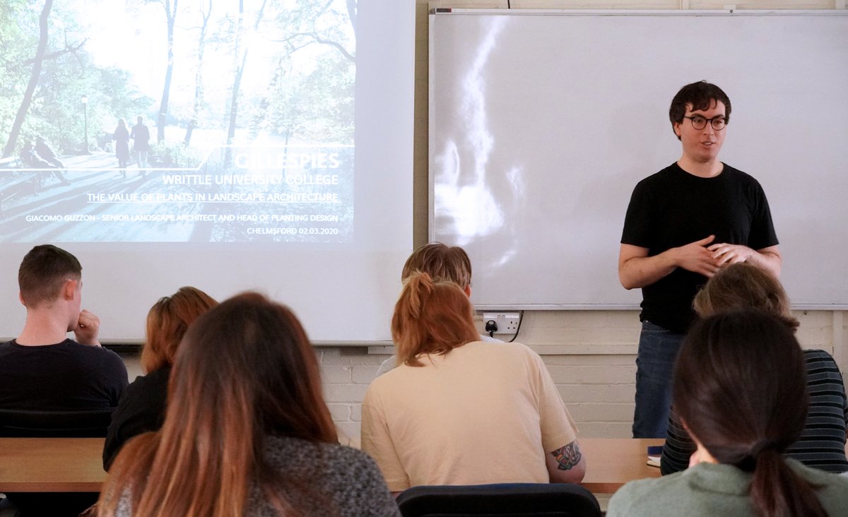 WrittleDesign's tweet photo. Giacomo Guzzon shared a wealth of #knowledge & #experience at latest #LandscapeTalk. #Inspiration to hear considered use of #plants is so imp. to good #design & key to #sustainability & #biodiversity of designed landscapes.
#LandscapeArchitecture #GardenDesign #ChooseLandscape https://t.co/YMbVFIuFhX