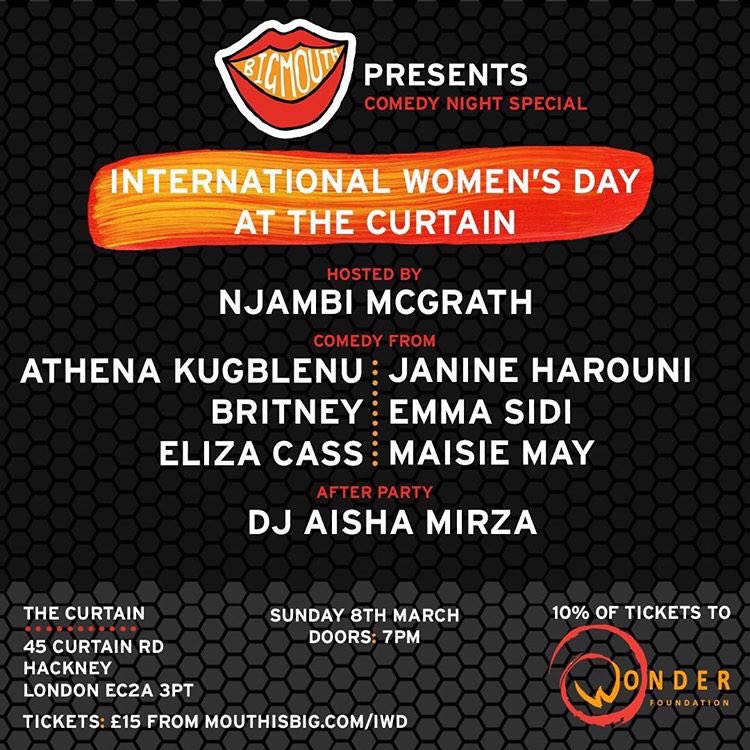 celebrating #InternationalWomensDay2020 with <a href="/mouthisbig/">Big Mouth</a> this sun 💕💕💕