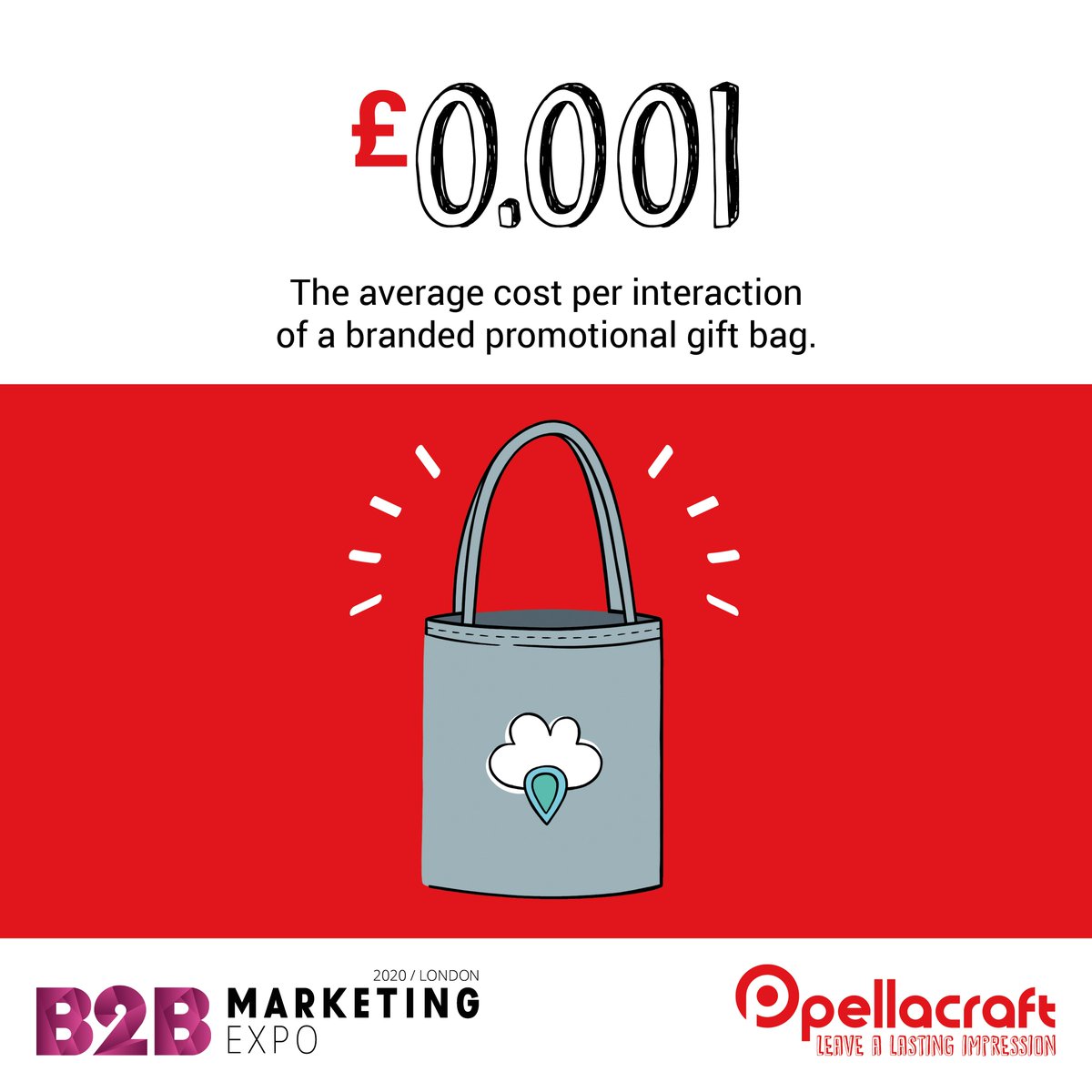 Pellacraft1's tweet image. A branded bag will only cost you a few quid. The average reusable gift bag is kept for a year. Now Imagine hundreds of bags, seen by thousands, with your brand and only costing pennies.

We'll show you: bit.ly/B2BExpo2020

#brandedmerchandise #MTEX20 #SIE20 #B2BMarketing20
