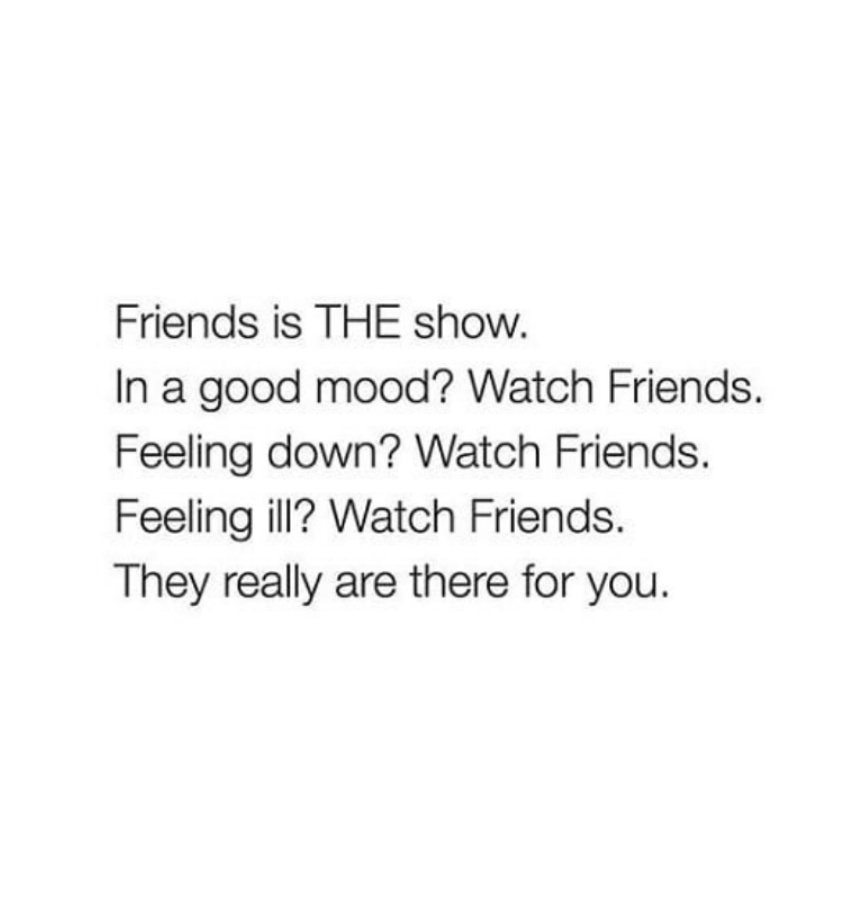 iamMostlywant's tweet photo. Who not Watchet yet #mustwatch because it is #bestserius #friends #friendsseries https://t.co/8LQpofDGlN