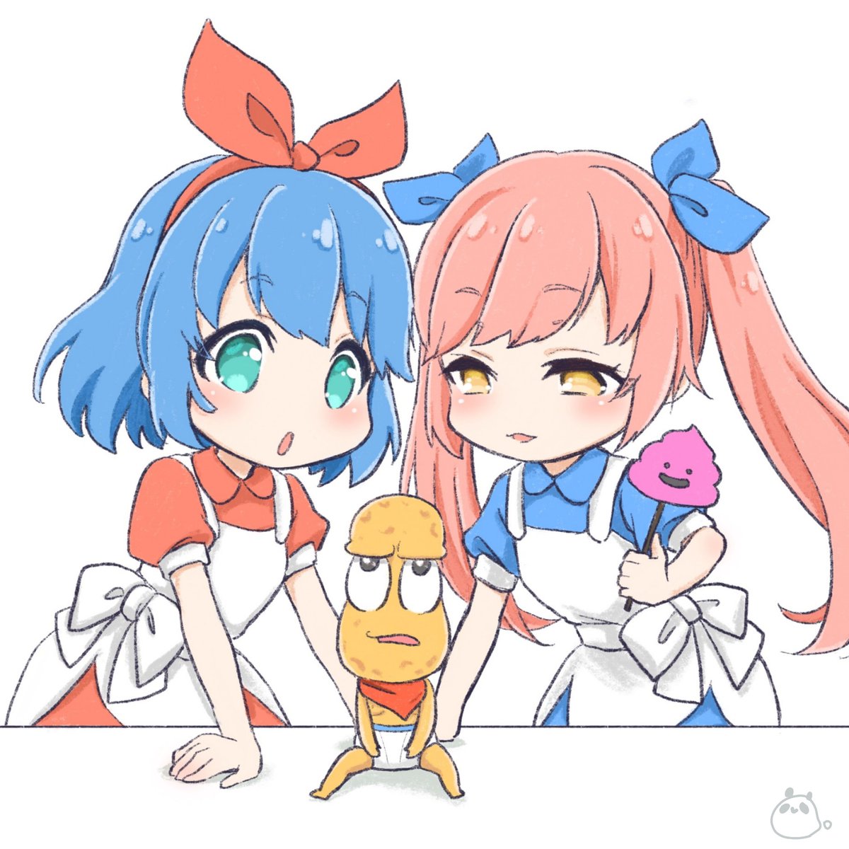 「おめがシスターズ2周年おめがとう〜!!! 
(はじめてあげるやつと再掲のやつ)
」|りあ🐼のイラスト