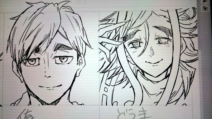 今ね、私の推しを見てくれ!っていう表(?)を埋めてるんだけど
好き好き言ってた割に初描きな二人 