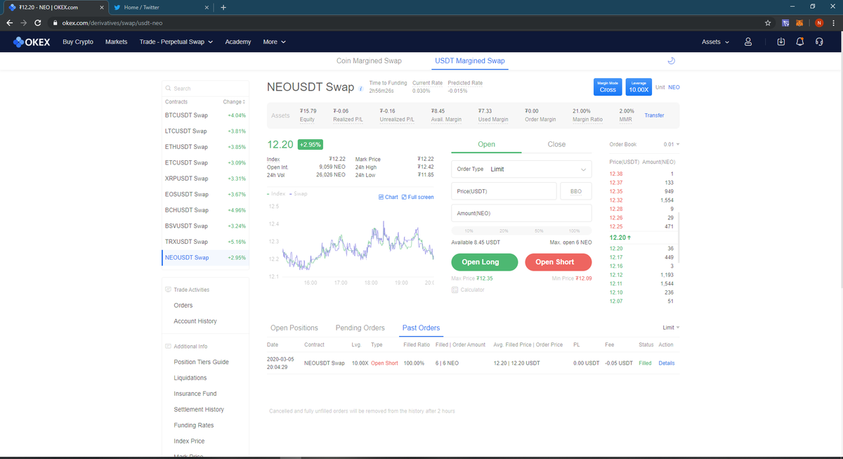 Ha02625818's tweet photo. @OKEx @NEO_Blockchain #OKExNEOSwap, 
@OKEx
 &amp; 
@NEO_Blockchain my trade :D https://t.co/8ksiNIBo87