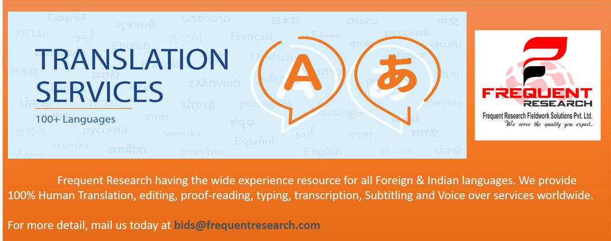 frequentrfs's tweet image. 100% Human Translation with a full year guarantee.

Mail us at bids@frequentresearch.com or visit  frequentresearch.com