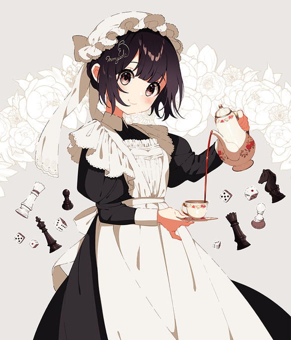 無言でメイドさんをあげる見た人もやる のtwitterイラスト作品 人気順