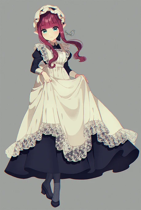 #無言でメイドさんをあげる見た人もやる 
