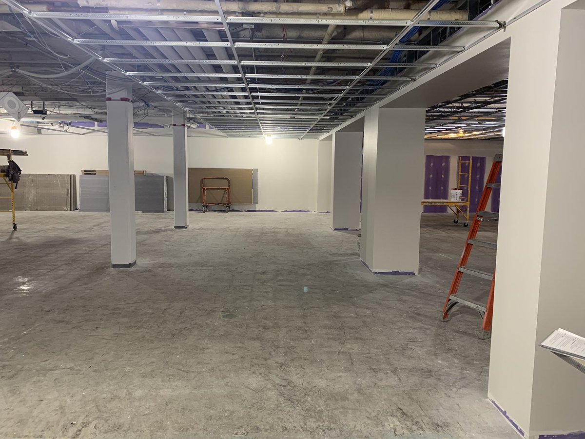 MikeCaraccio's tweet photo. Check out the progress on what used to be our wrestling room. Soon to be our new auxiliary gym and musical rehearsal space. Looking great! https://t.co/gvsCari8Vi
