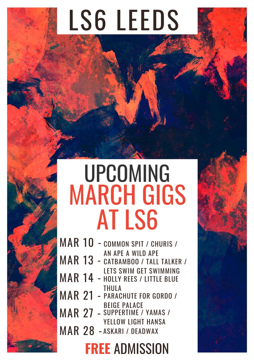 We have LOADS of gigs coming up in March, check it out! #leedslivemusic