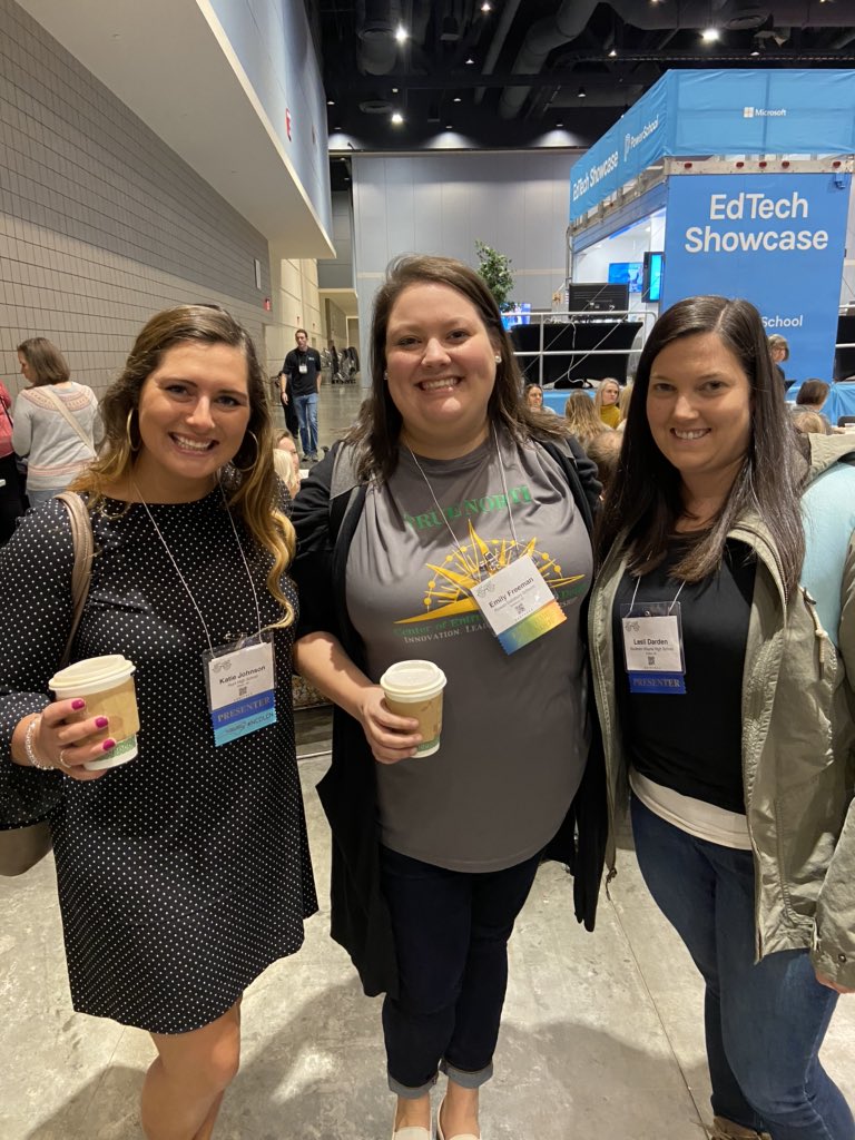 It was exciting for <a href="/katiek_johnson/">KᗩTIE ᒍOᕼᑎᔕOᑎ</a> and I to see <a href="/MsFreemanNRHS/">Emily Freeman M.Ed.</a> this morning at #NCTIES2020! #NCCATreunion