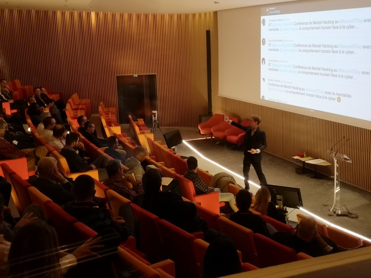 c_glemot's tweet photo. Mental hacking is our focus at #SecureITDay 2020 in Paris. At this
#cybersecurity conference, panels about hacking passwords with the amazing @JulienLabigne! #MentalHacking #Hacking #MonacoDigital @MonacoDigital98 https://t.co/zh69oScJaD