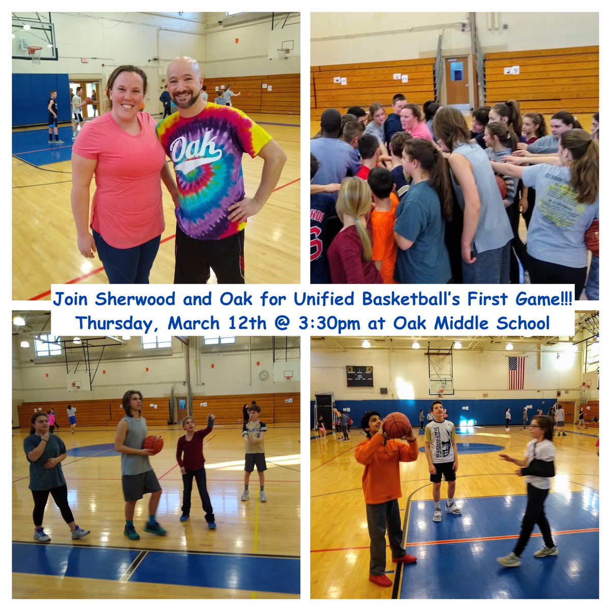 ONE WEEK FROM TODAY-Come to Oak Middle School next Thursday to cheer 📣 on our Unified Basketball Team🏀 as they play their first game! #ChooseToInclude #ShrewsburyLearns #WeAreSherwood😀👍👊💯 <a href="/SPS_Supt/">Joe Sawyer</a> <a href="/SPS_SPEDandPPS/">Meg Belsito</a> <a href="/SPS_Partners/">Jane O. Lizotte</a> <a href="/omsprincipal/">Ann M. Jones</a> <a href="/johnny_west13/">John West</a> <a href="/SpOlympicsMA/">Special Olympics MA</a>