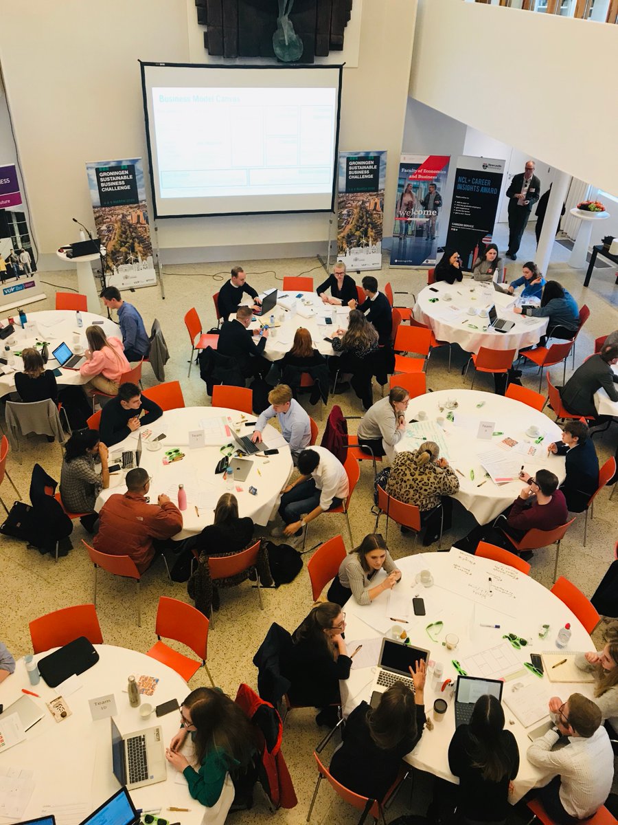 livunicareers's tweet photo. Students from @LivUni @nclcareers @univgroningen @VUamsterdam are now meeting with business experts who are advising the teams on how they can develop their ideas even further, ahead of the pitches for the Sustainable Business Challenge. 

 #GloballyConnected #GSBC2020 https://t.co/6LVhn6EITs